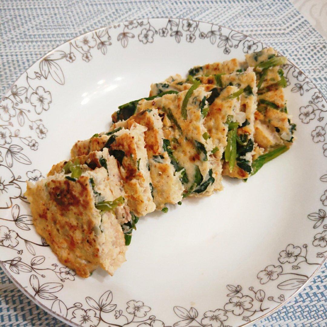菠菜鸡肉饼