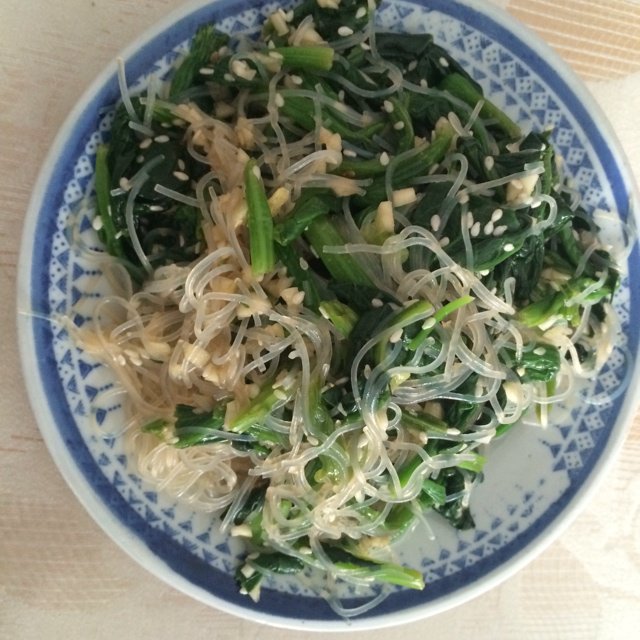 凉拌菠菜粉丝