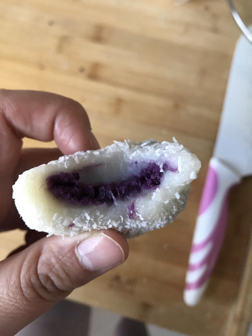 紫薯糯米糍（零失败，馅料可以换成其他的）