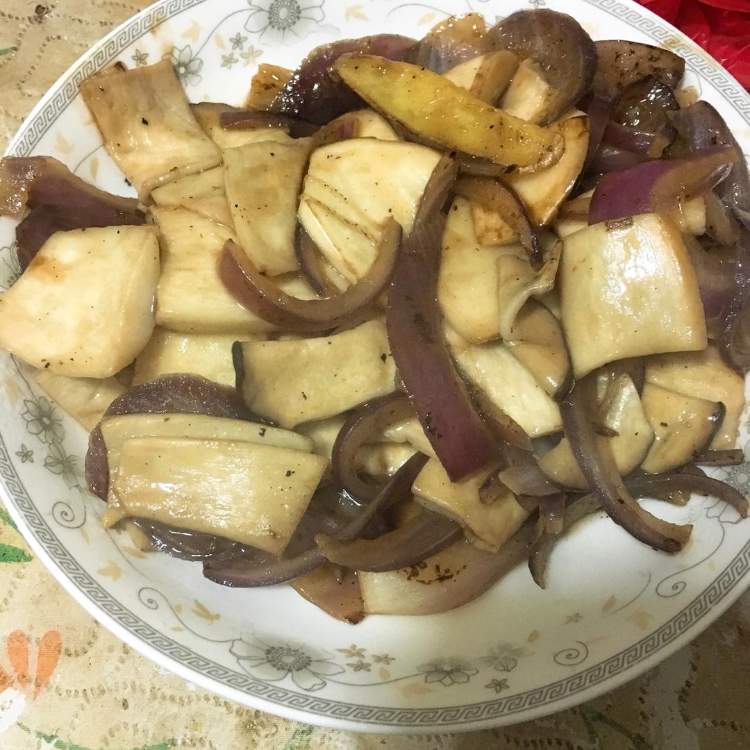 洋葱遇到杏鲍菇