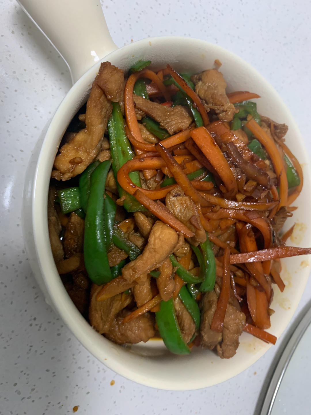 今日菜谱：胡萝卜肉丝