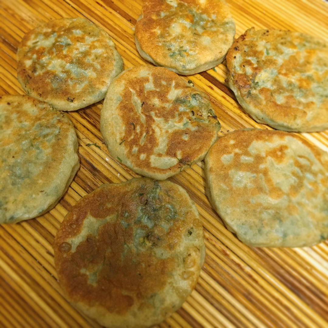 皮薄如纸的韭菜馅饼|免揉面法