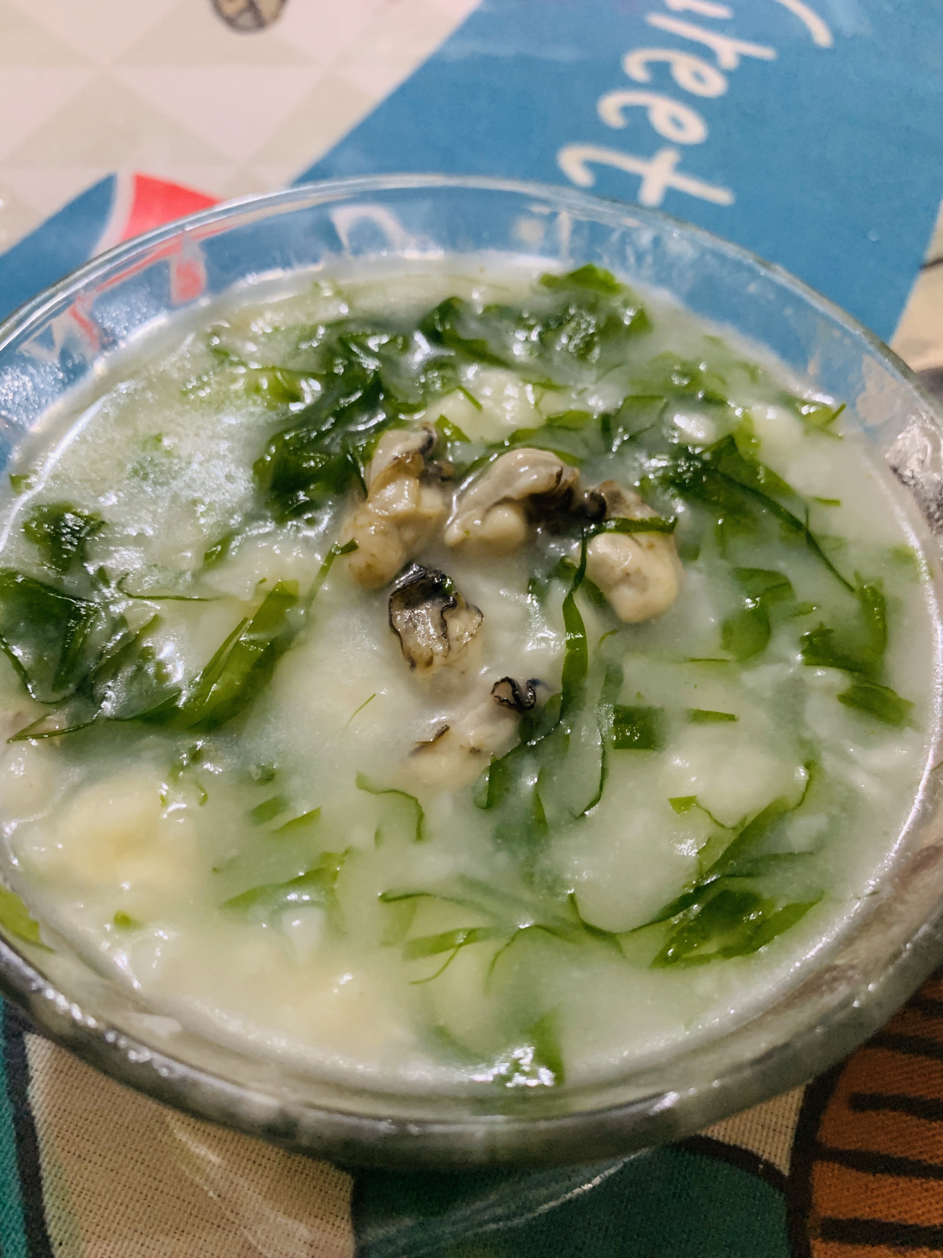 野生牡蛎海藻疙瘩汤