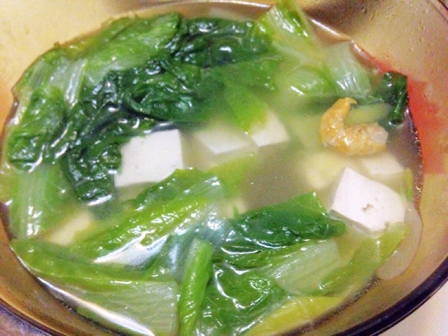 小白菜开洋豆腐汤