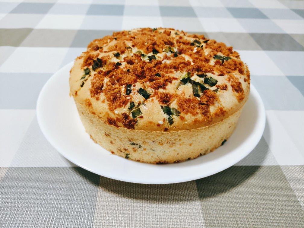 6寸咸香松软的香葱肉松戚风，一口惊艳