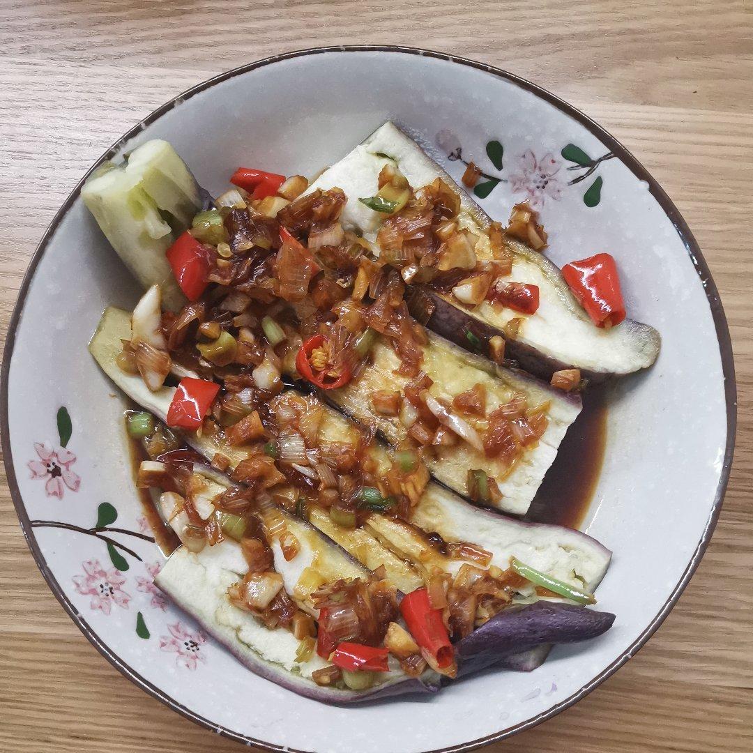 超级下饭的飘香剁椒蒜蓉蒸茄子🍆