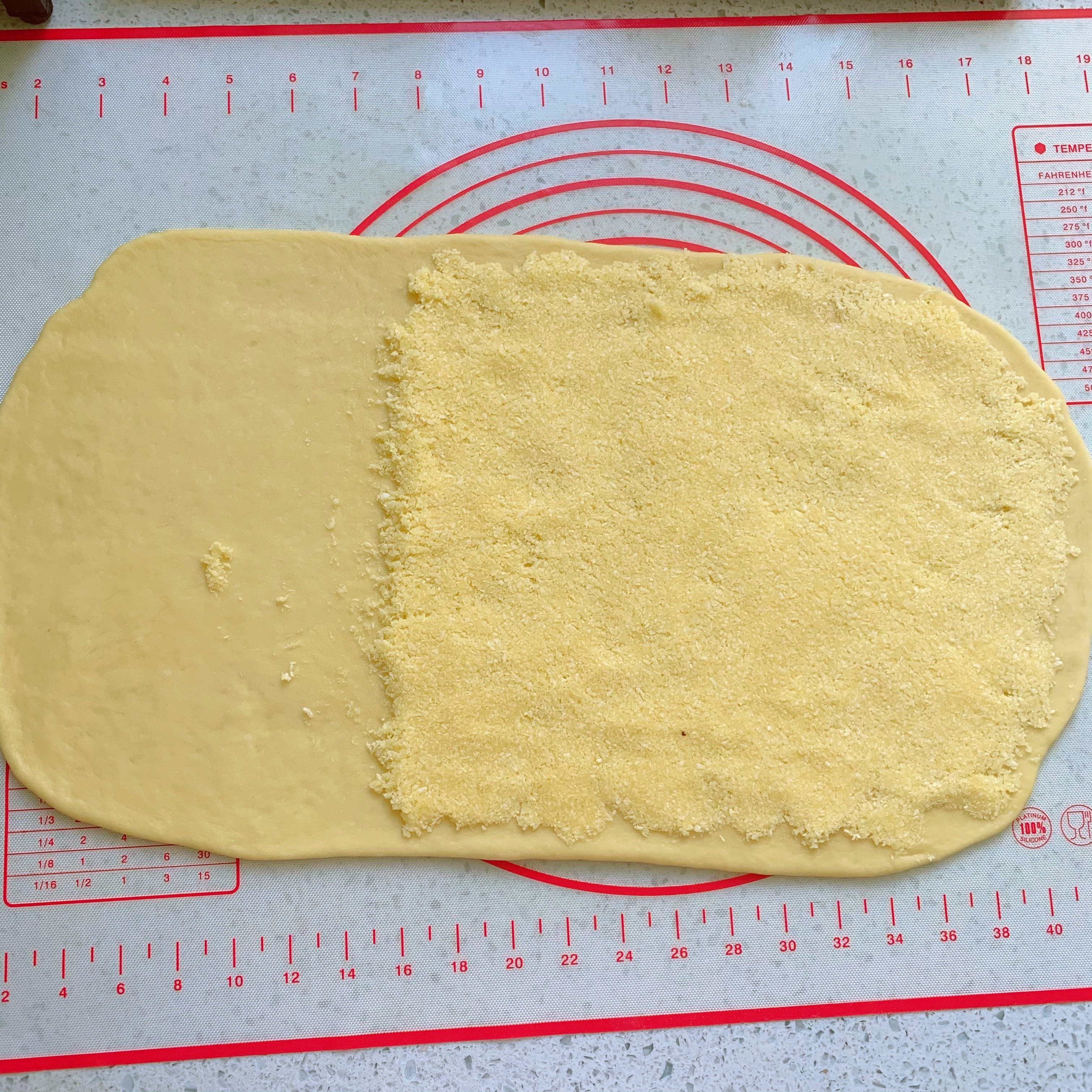 无需揉膜✅椰香浓郁‼️超好吃的椰蓉面包棒的做法 步骤8