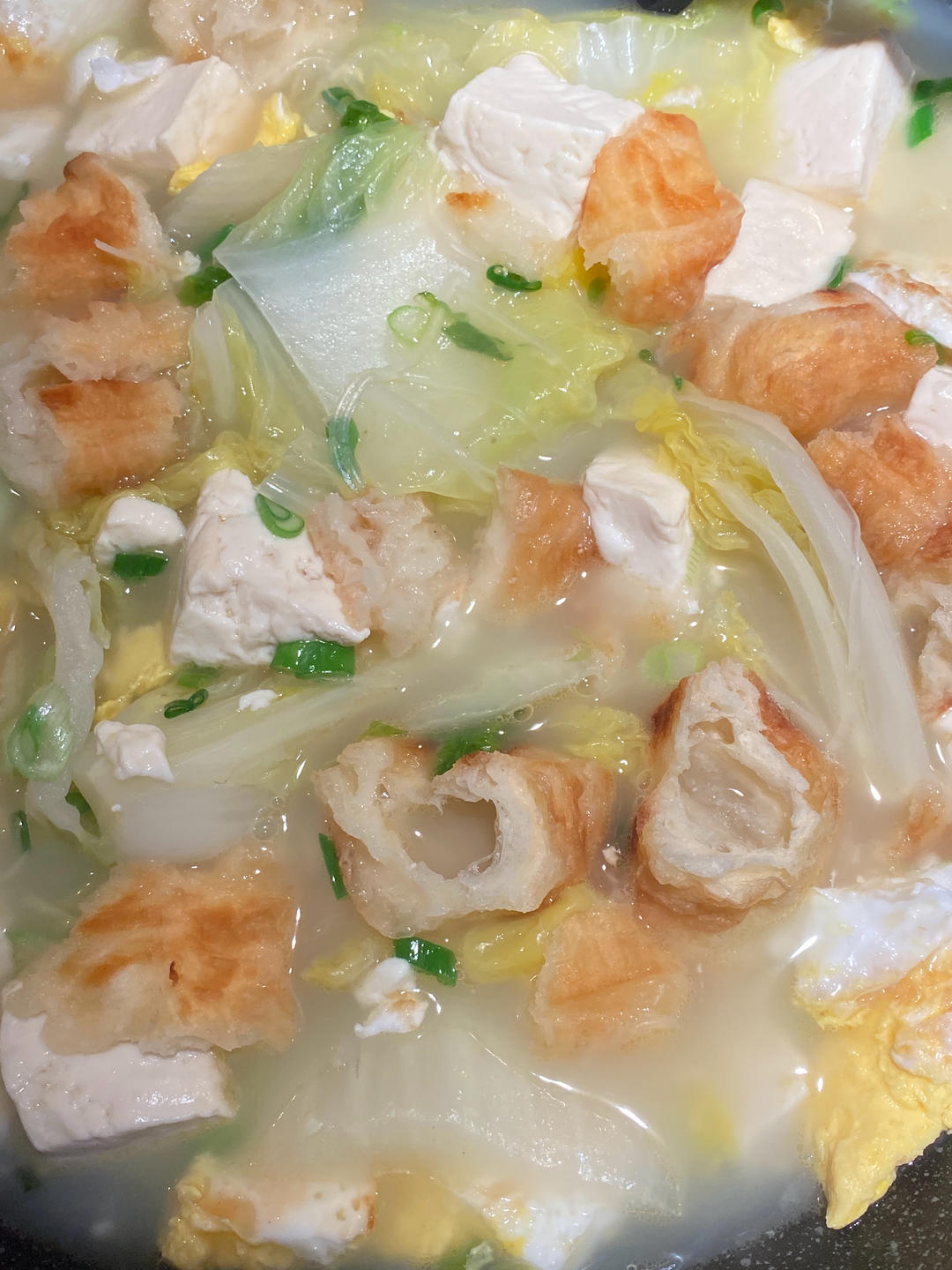 娃娃菜豆腐三鲜汤