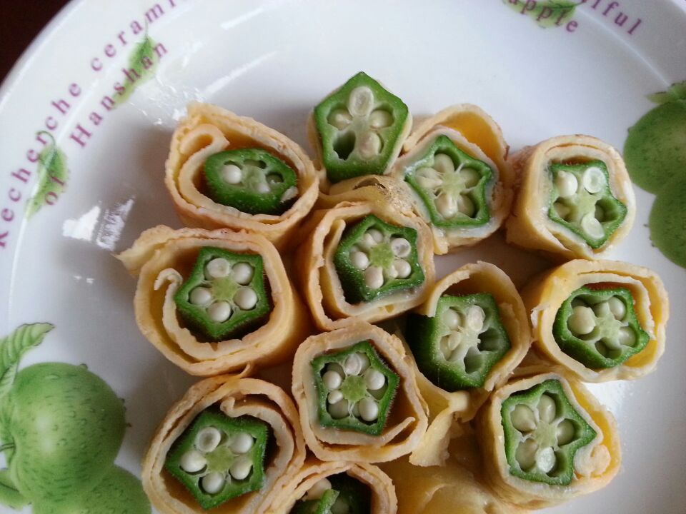 秋葵厚蛋烧