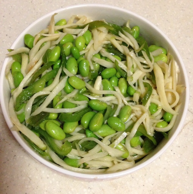 清炒茭白毛豆