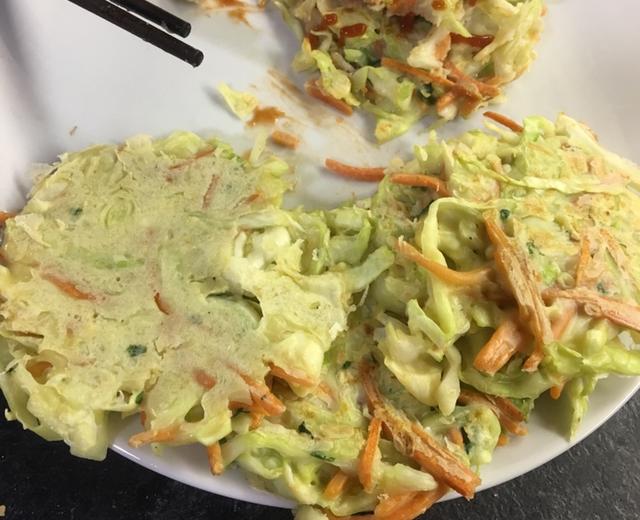 健康低脂早餐——胡萝卜包菜饼的做法