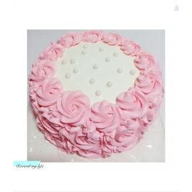 紫色玫瑰渐变裱花蛋糕