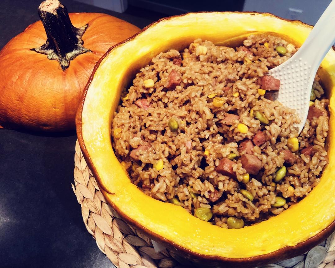 南瓜装饭 Roast Pumpkin Stuffed Rice