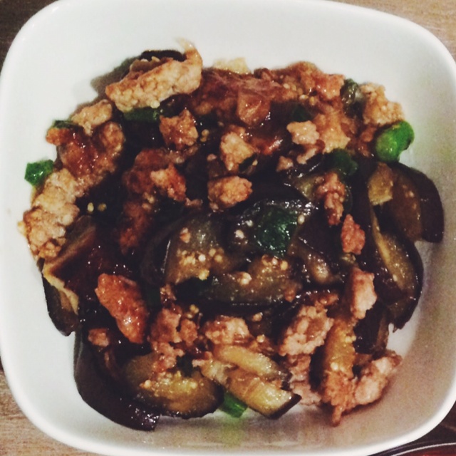 红烧肉末茄子