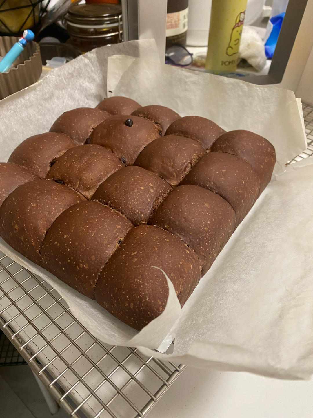 双重巧克力爆浆小餐包