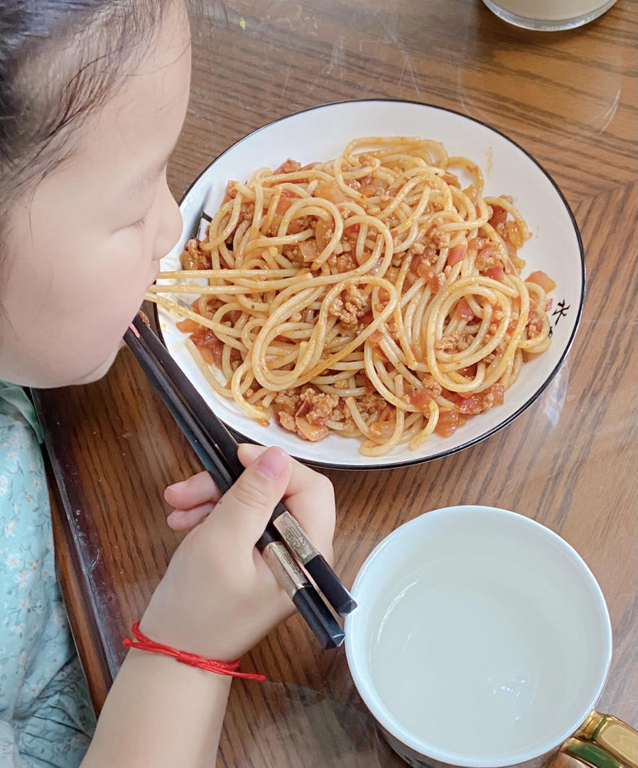 （完胜必胜客的）番茄肉酱意大利面～