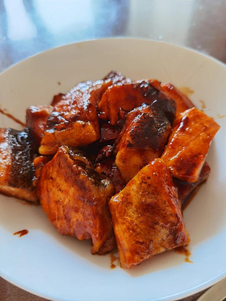 中式照烧三文鱼，即使全熟也好吃【喃猫料理日常】