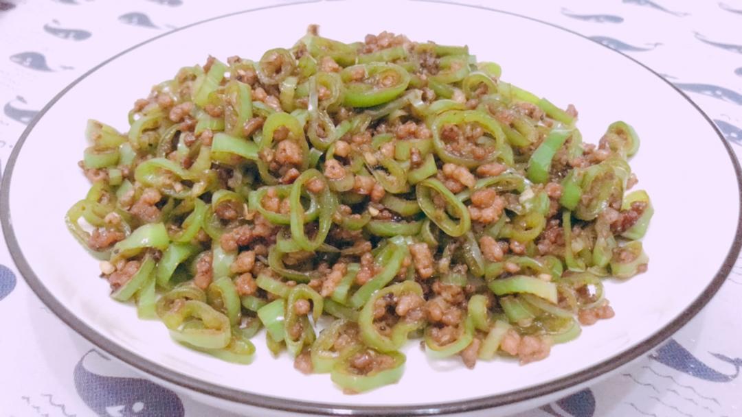 青椒炒肉沫