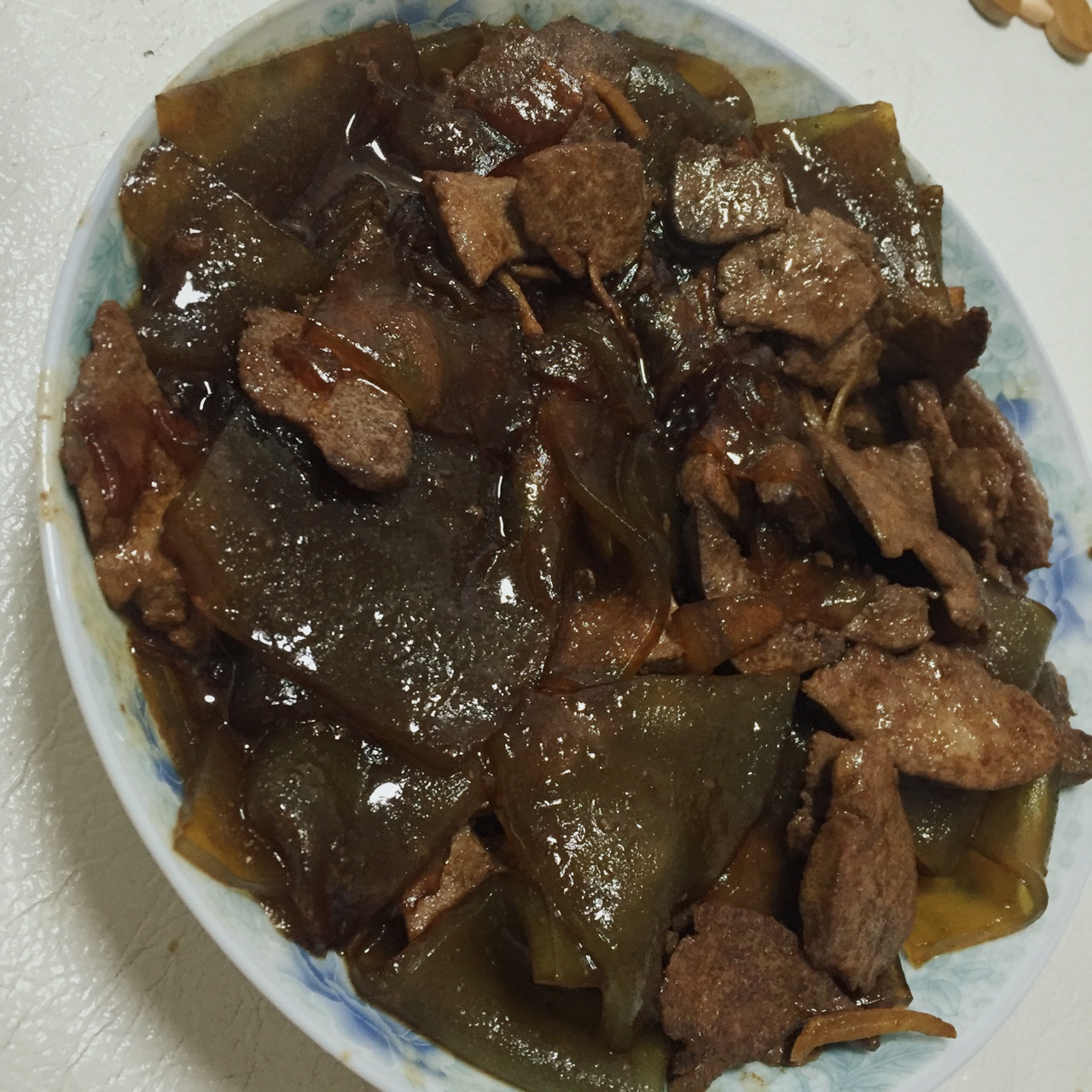 猪肝炒粉皮