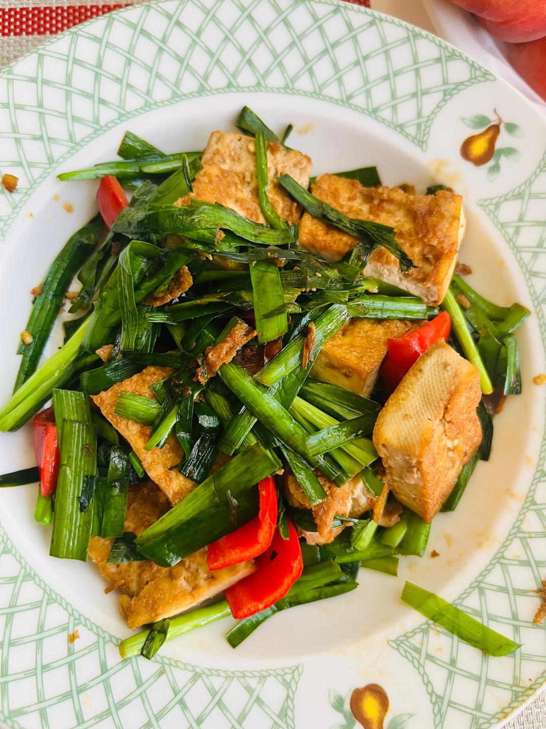 韭菜炒豆腐