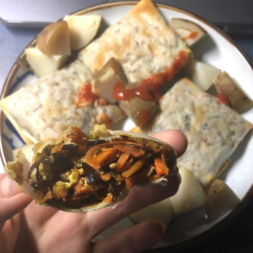 胡萝卜木耳鸡蛋素包子