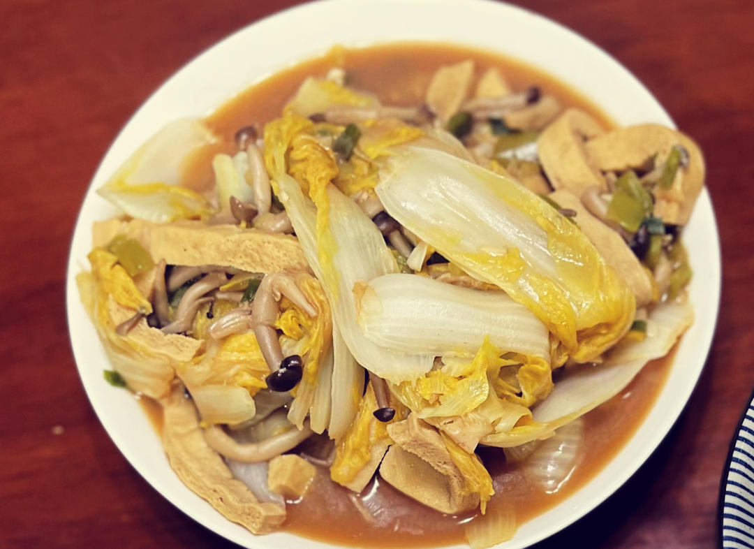 纯素美食｜蟹味菇烩老豆腐