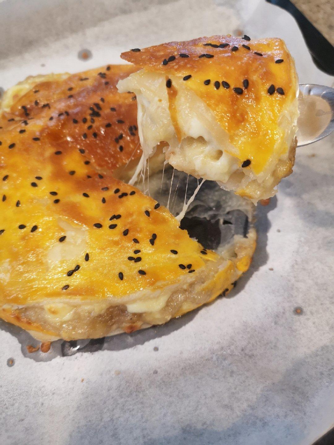 万能手抓饼👉能拉丝的手抓饼香蕉酥❗️巨好吃