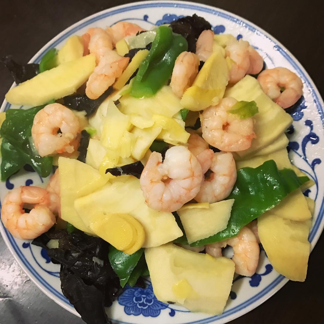 冬笋炒虾仁