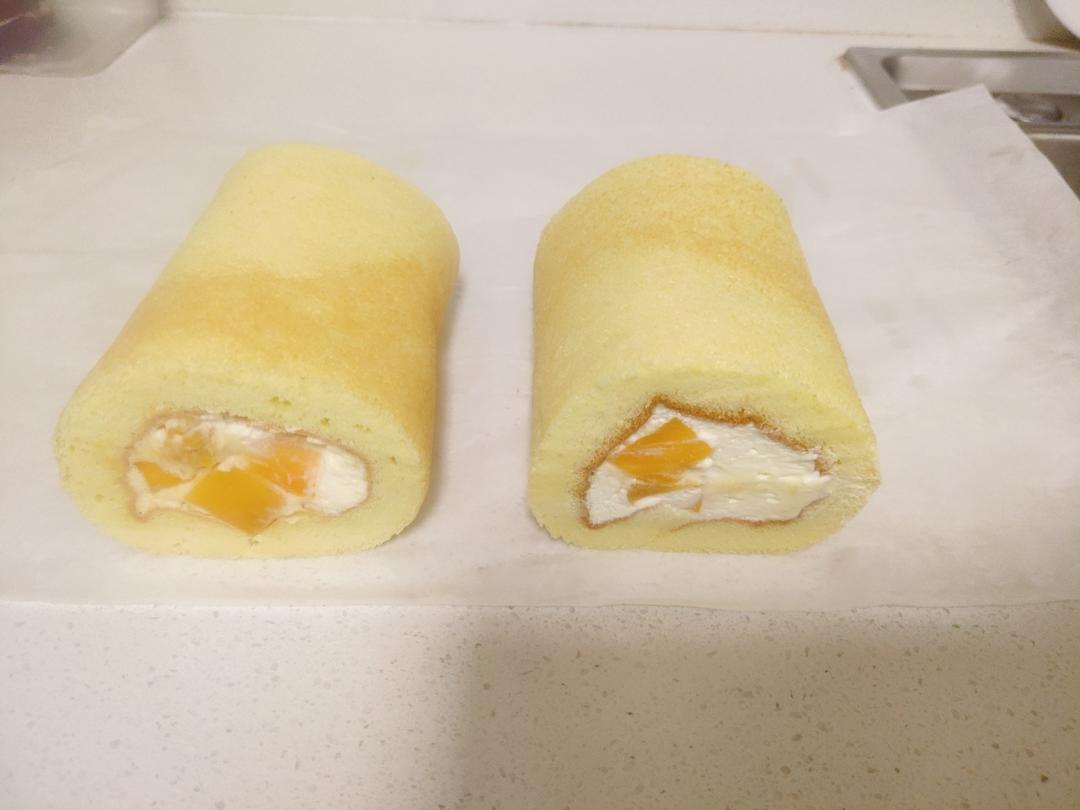 一次成功的芒果奶油卷❗️软绵香甜不开裂