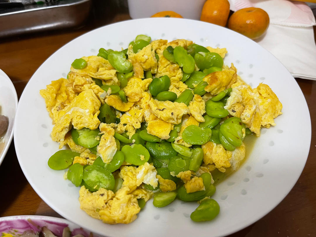 鲜蚕豆炒鸡蛋