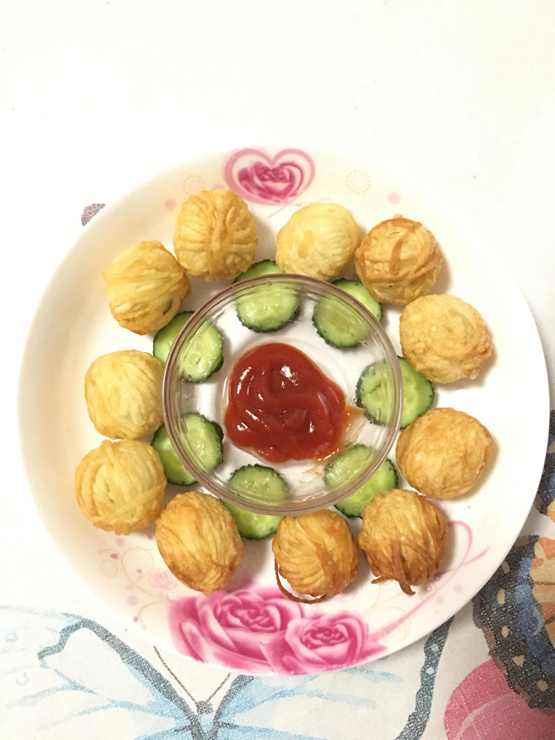 金丝蛋球--宴客菜