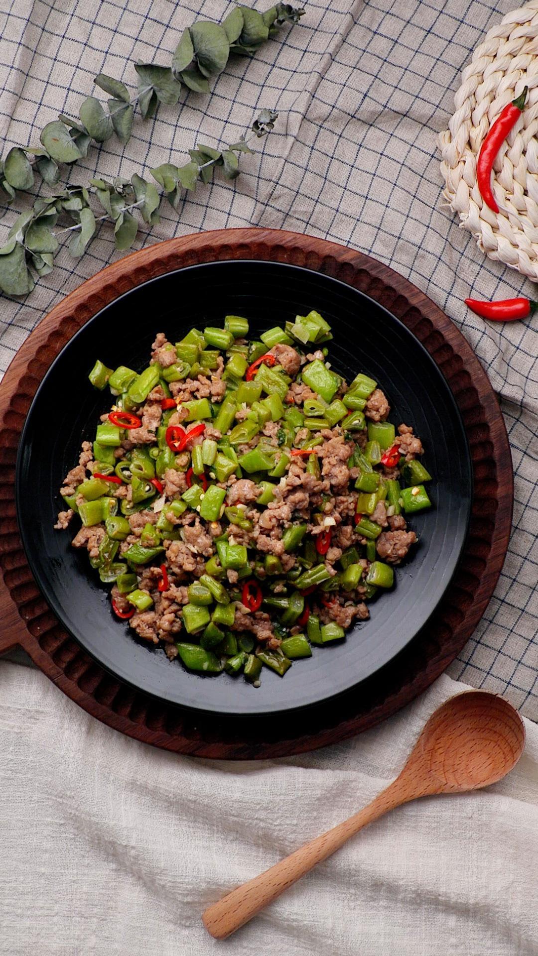 豆角肉末下饭菜的做法