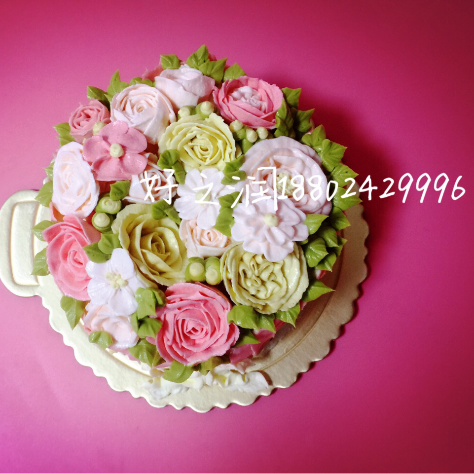 韩花豆沙奶油花（可以做无色素的漂亮花花）