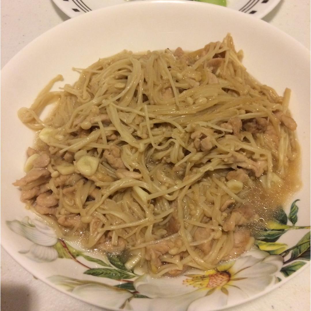 金针菇炒肉丝