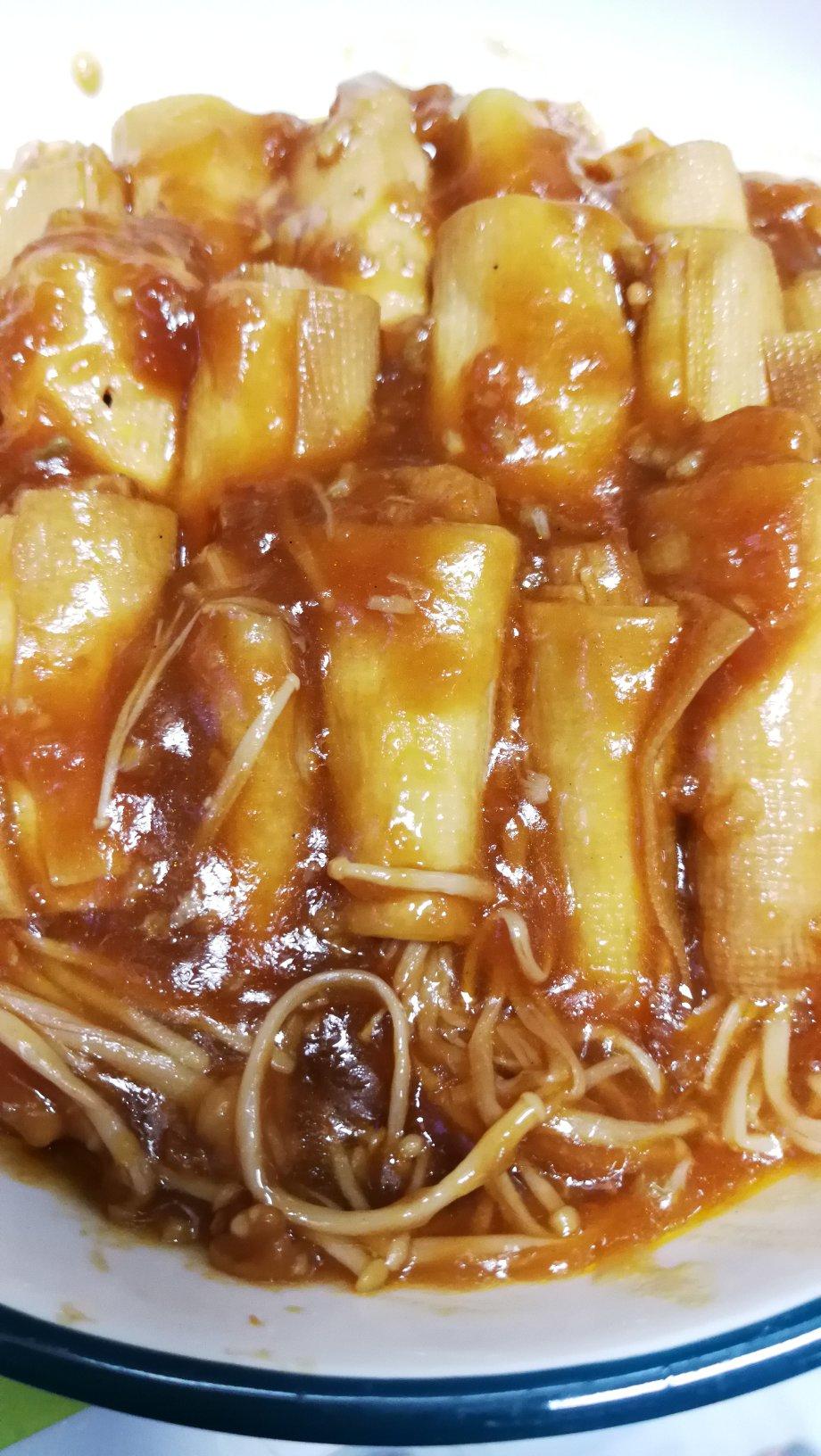 金针菇豆皮卷