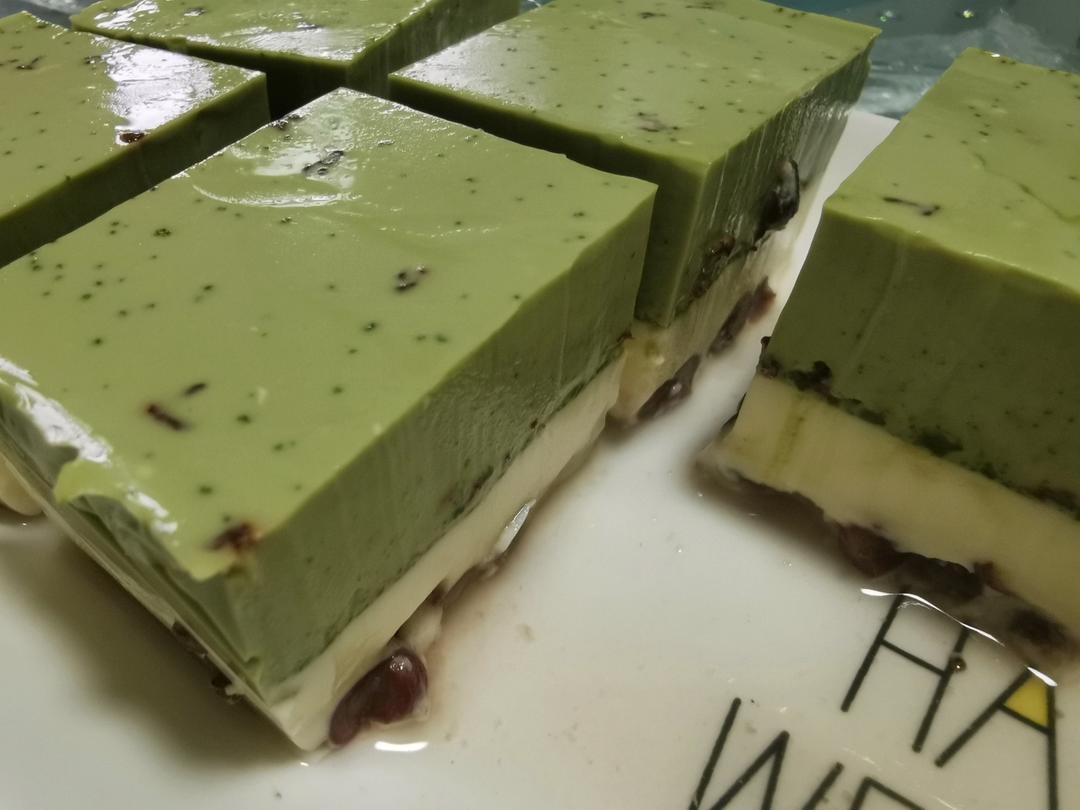 抹茶红豆奶糕
