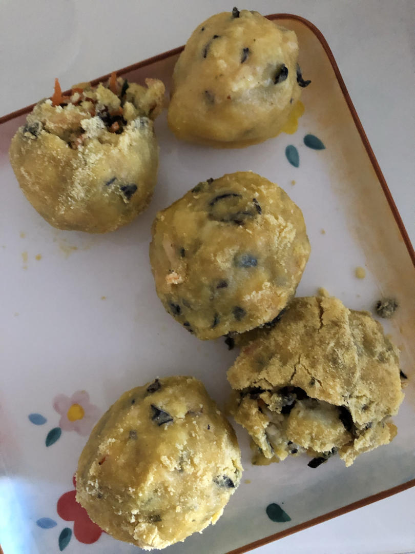 零厨艺也能做到获赞的薄皮大馅菜团子