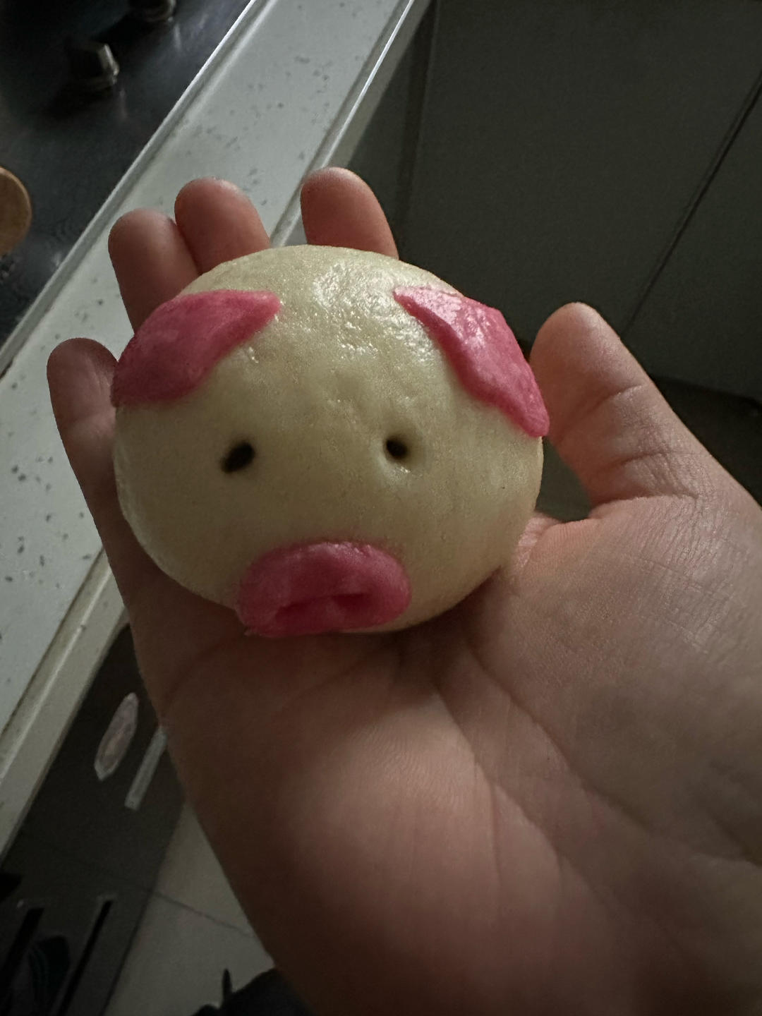 适合亲子一起制作的小猪奶黄包，简单可爱无添加