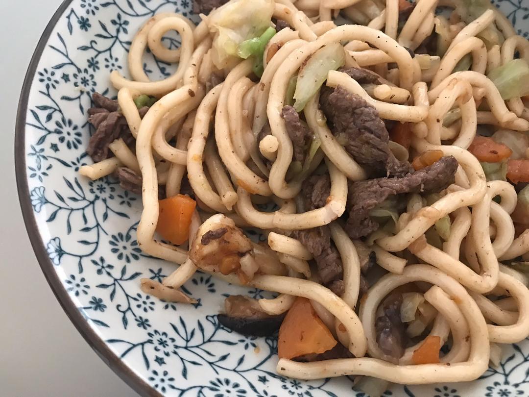 日式什锦炒乌冬