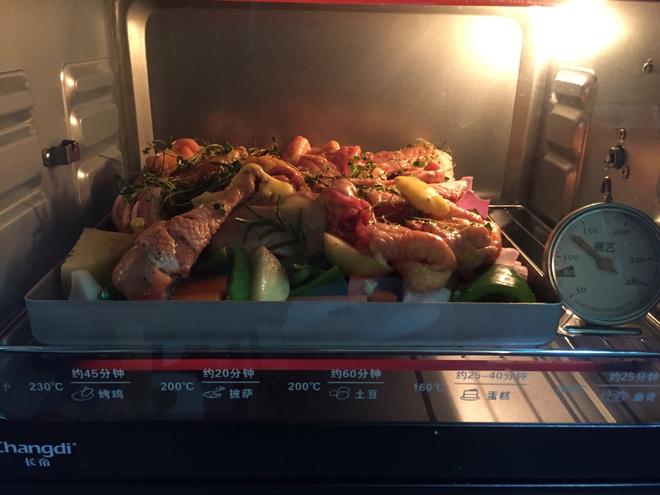 私房烤鸡烤蔬菜的做法