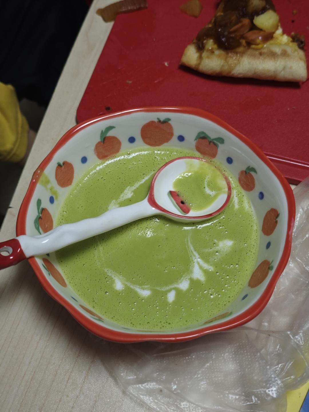 🌿法式豌豆浓汤&蒜香黄油法棍🥇普通食材做出米其林大餐