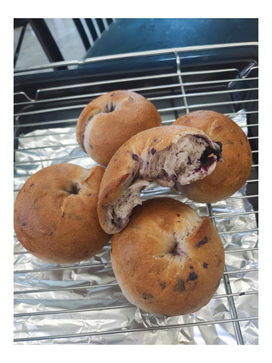蓝莓🫐乳酪贝果🥯/步骤详细/简单好做