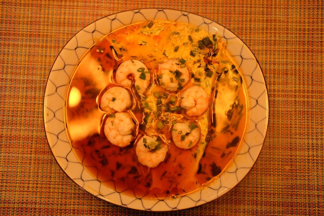 菠菜虾仁蒸蛋