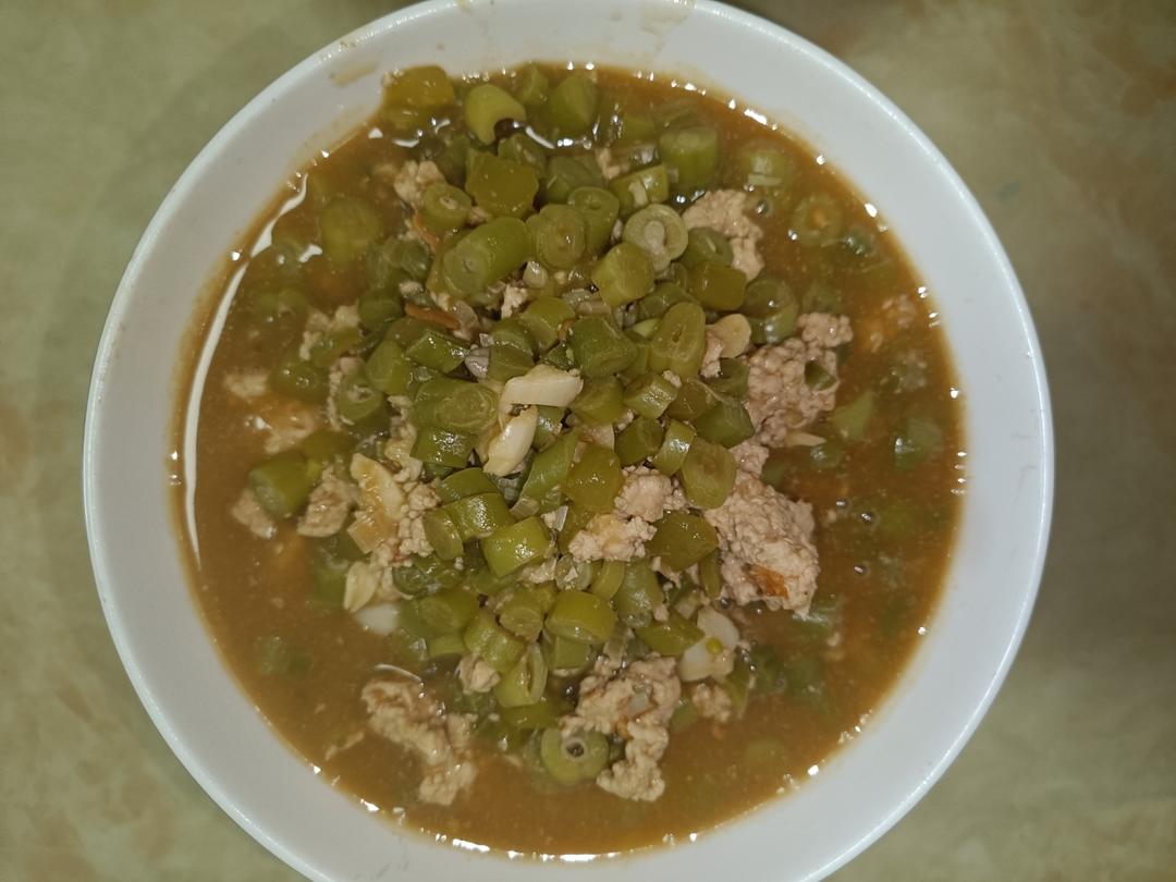 肉末豆角打卤面