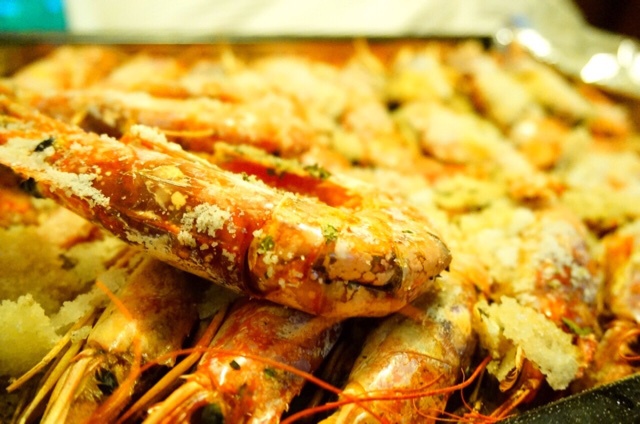 百里香海盐烤虾