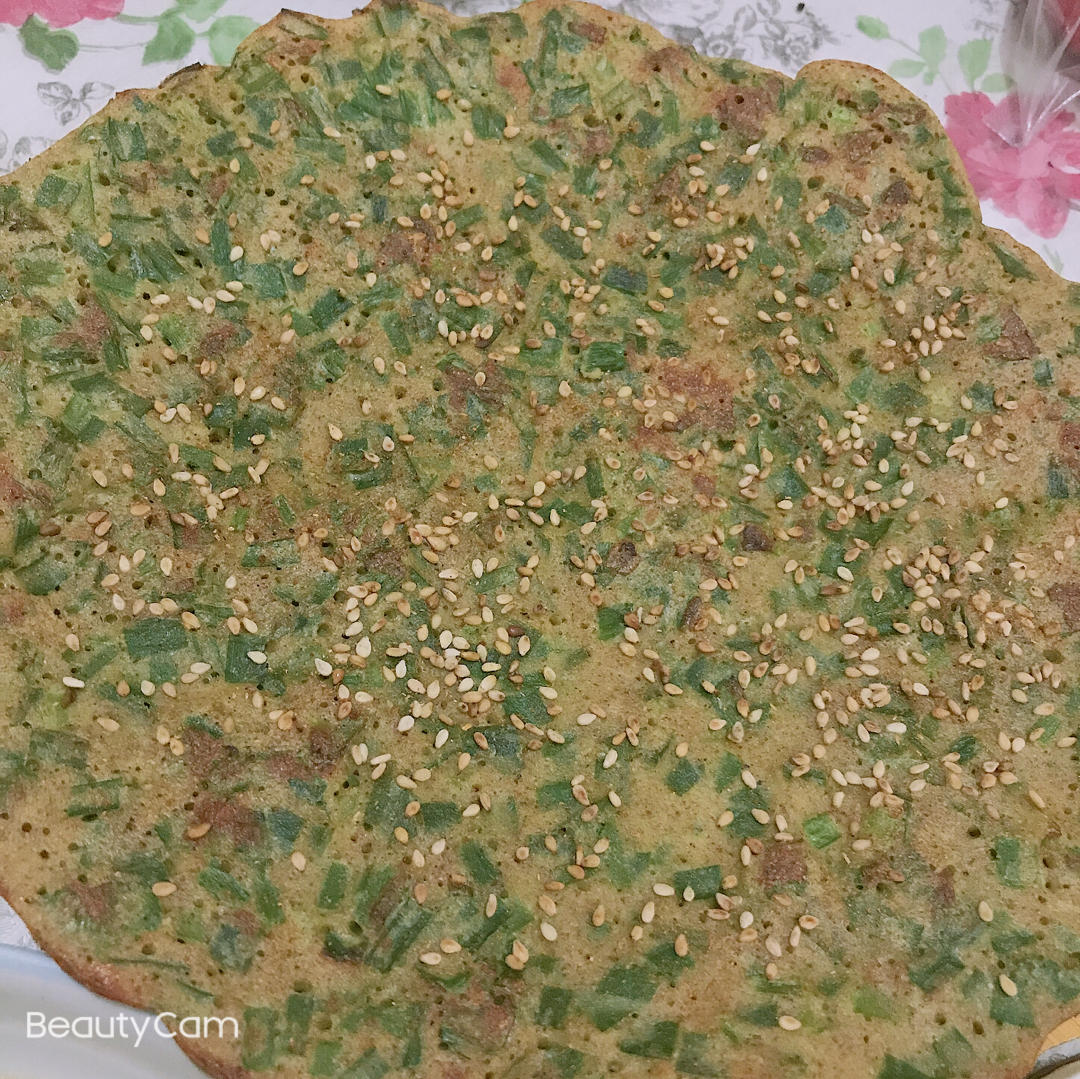 快手 韭菜蛋饼 软香饼/无油/减脂代餐