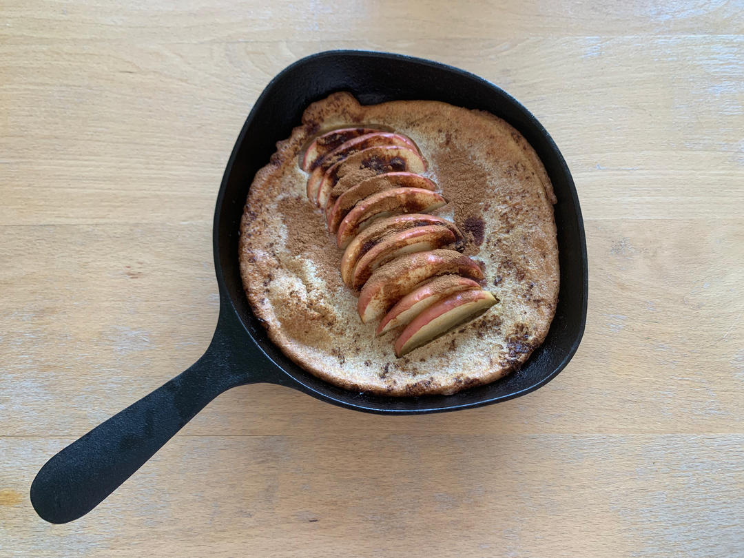 低卡肉桂苹果荷兰松饼🥞网红brunch