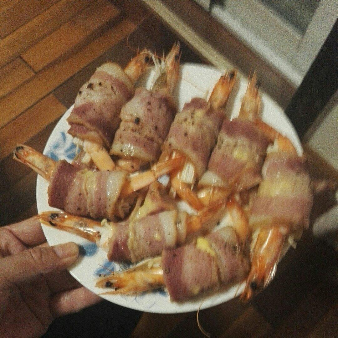 培根鲜虾卷