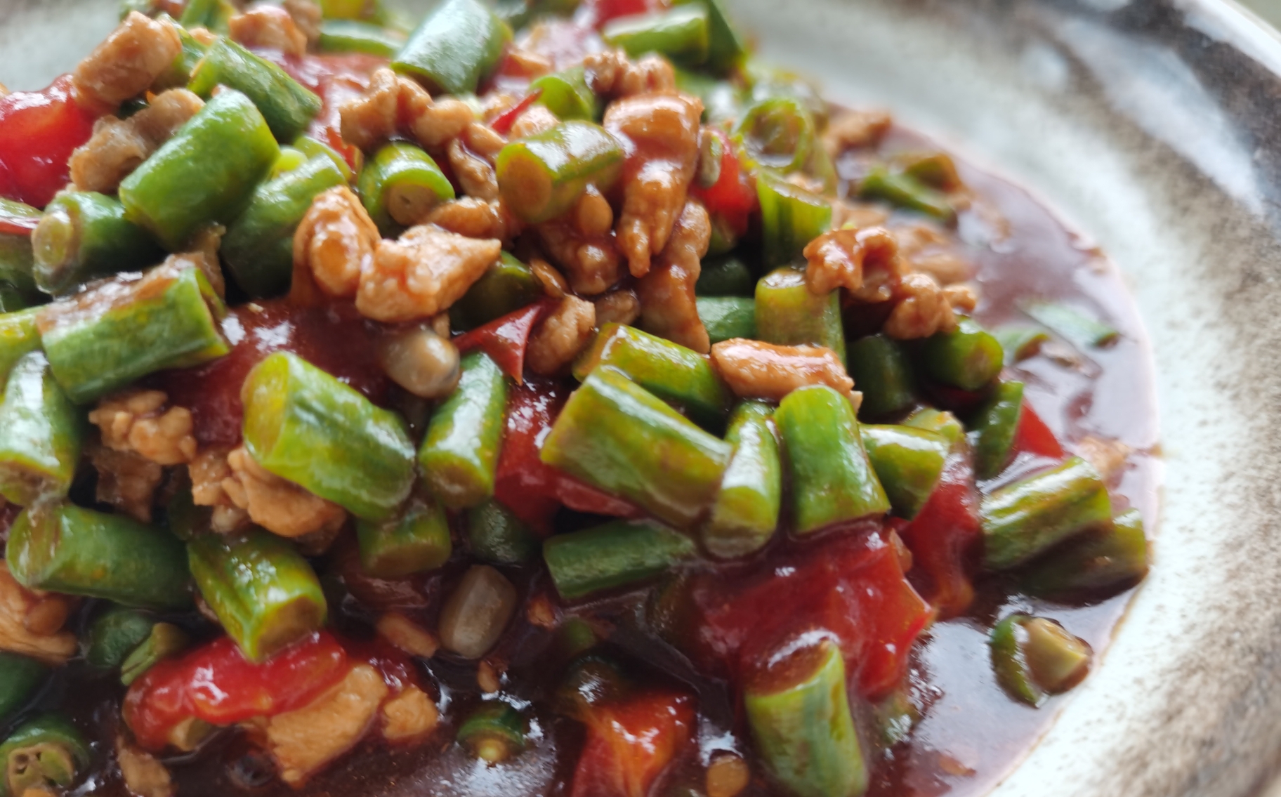 最爱🉐凉面卤❗西红柿肉沫豇豆的做法