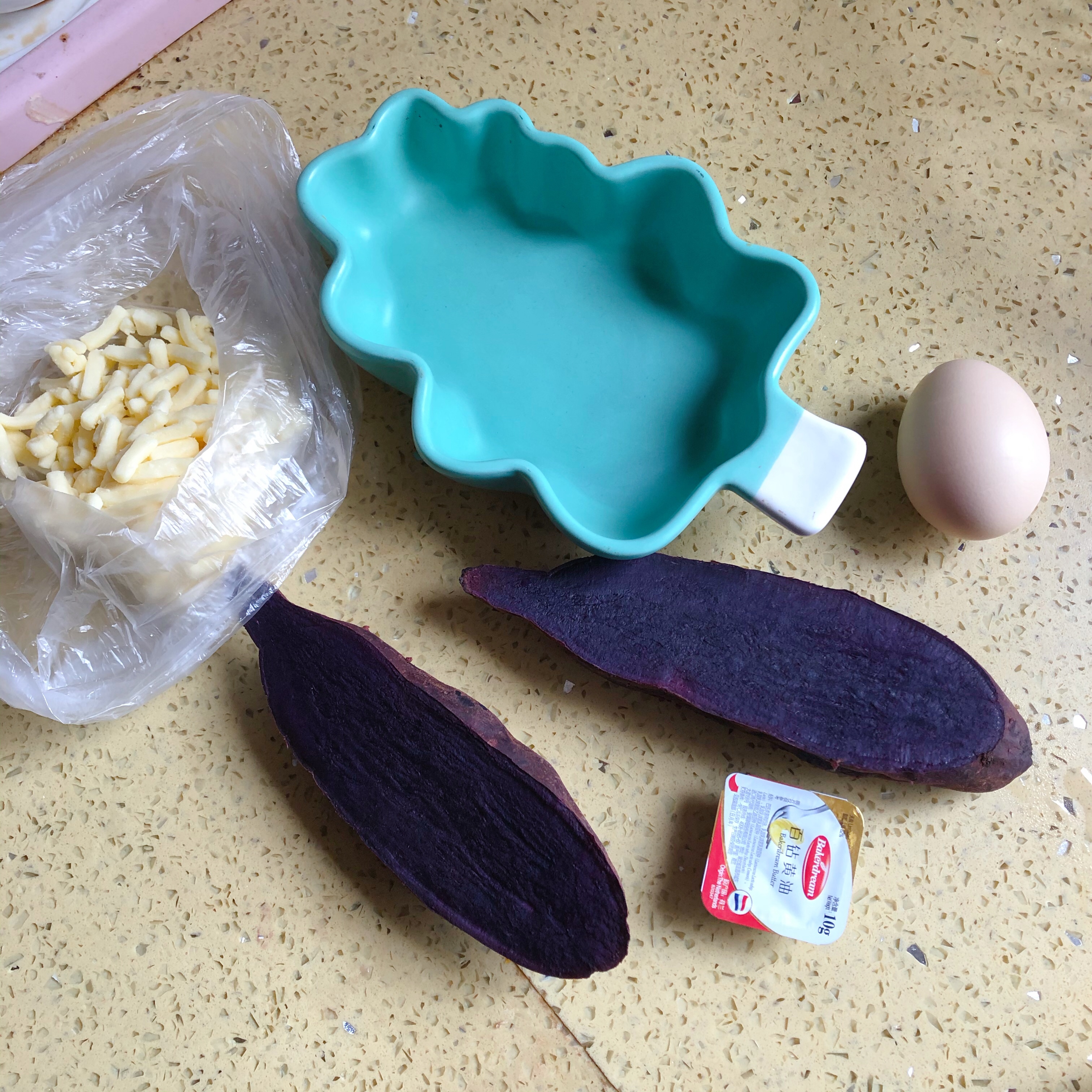 芝士焗紫薯的做法 步骤1